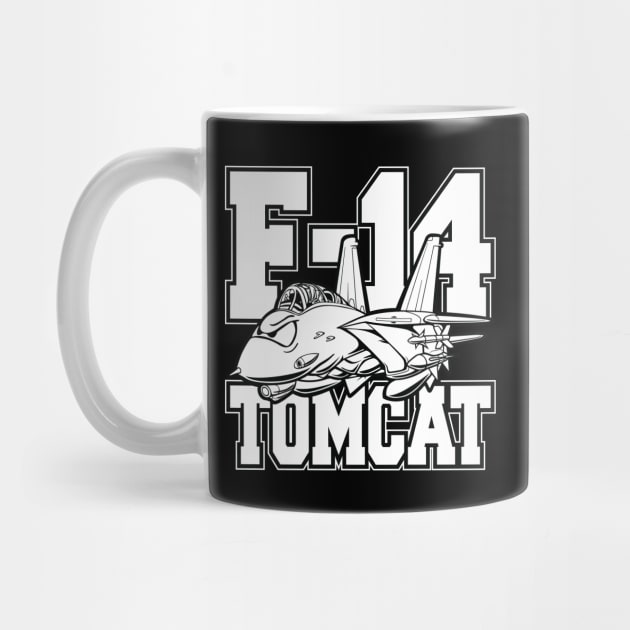 F-14 Tomcat Classic Fighter Jet Aircraft Cartoon by hobrath